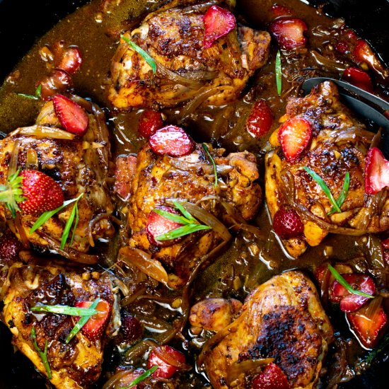 balsamic chicken Strawberries