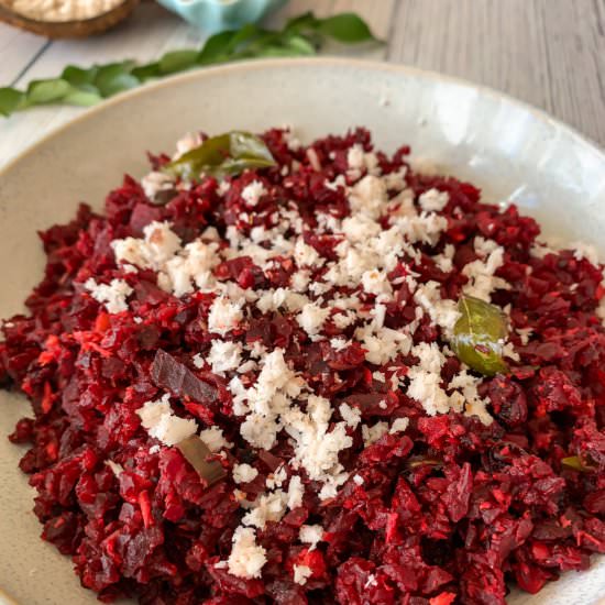 Simple and Easy Beetroot Poriyal