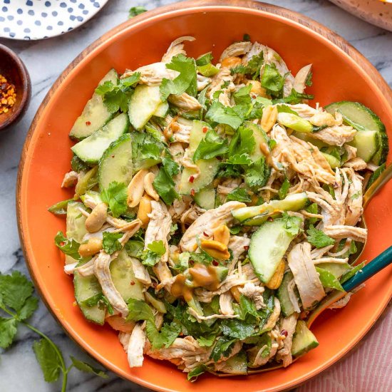 Peanut Cucumber Chicken Salad