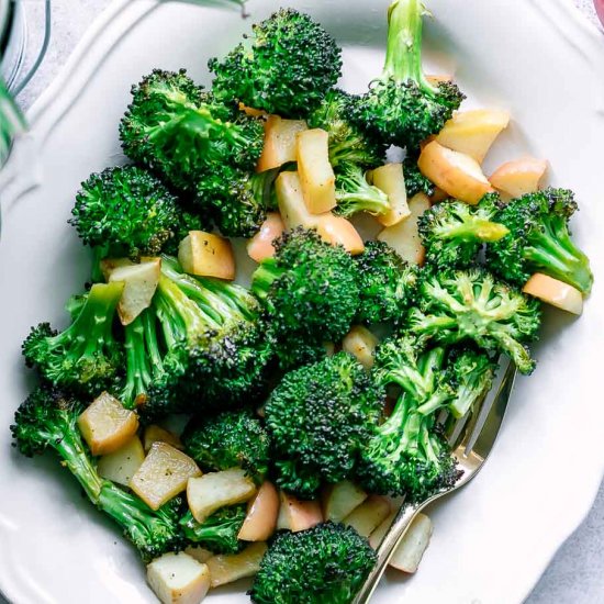 Roasted Broccoli and Apples