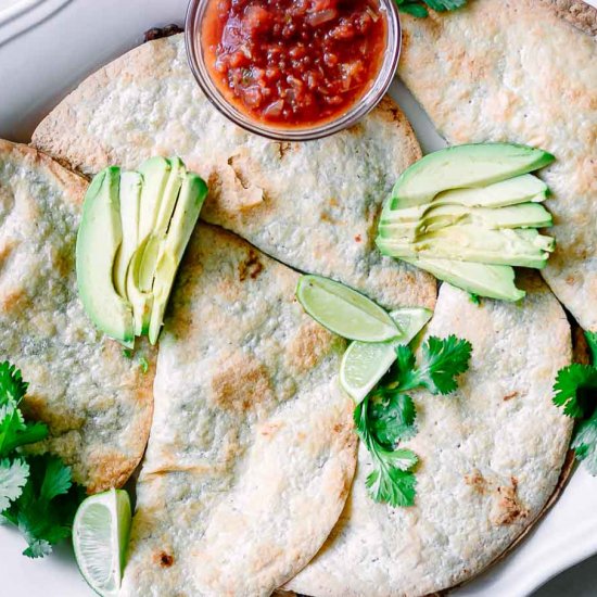 Crispy Green Chili Black Bean Tacos