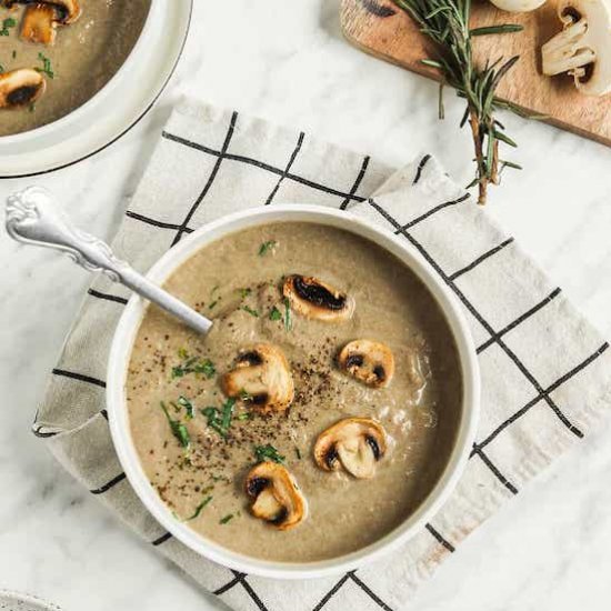 Vegan Cream of Mushroom Soup