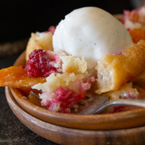 Sourdough Peach Cobbler