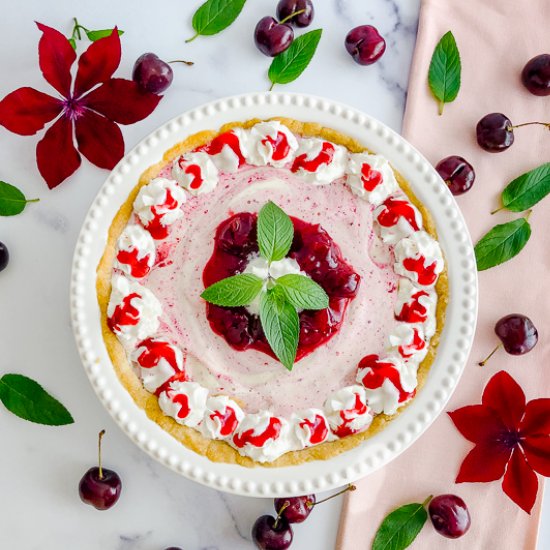 Easy Cherry Ice Cream Pie