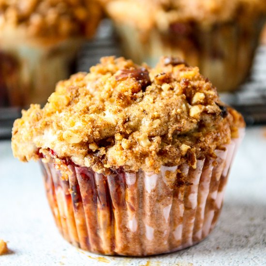 Strawberry Rhubarb Muffins