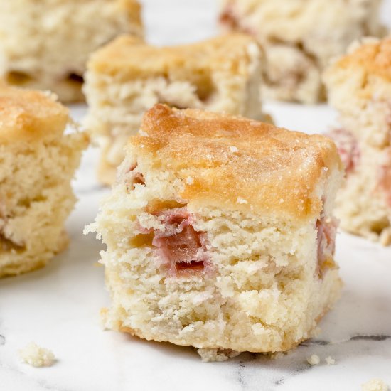 Rhubarb Snack Cake