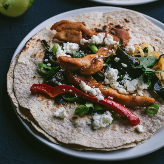 Easy Keto Poblano Chicken Fajitas