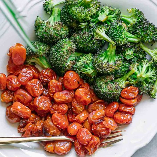 Roasted Broccoli and Tomatoes