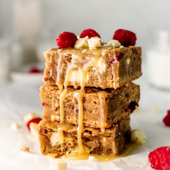 White Chocolate Raspberry Blondies