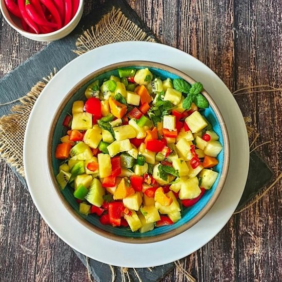 Pineapple salsa salad