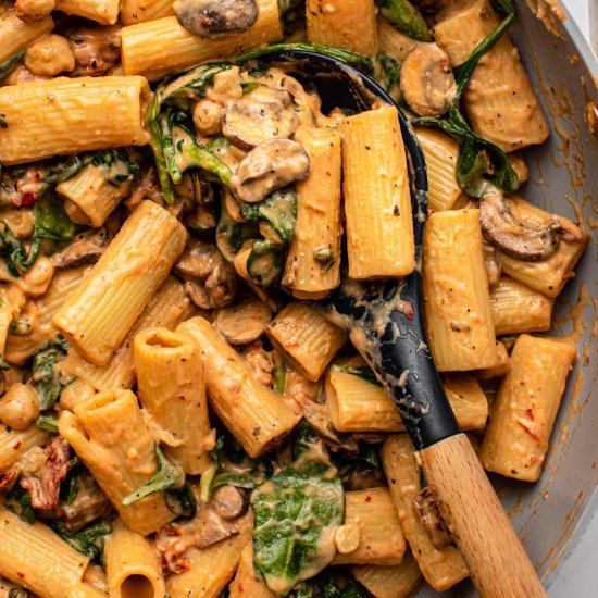 Sun-dried Tomato Pasta w/ Chickpeas