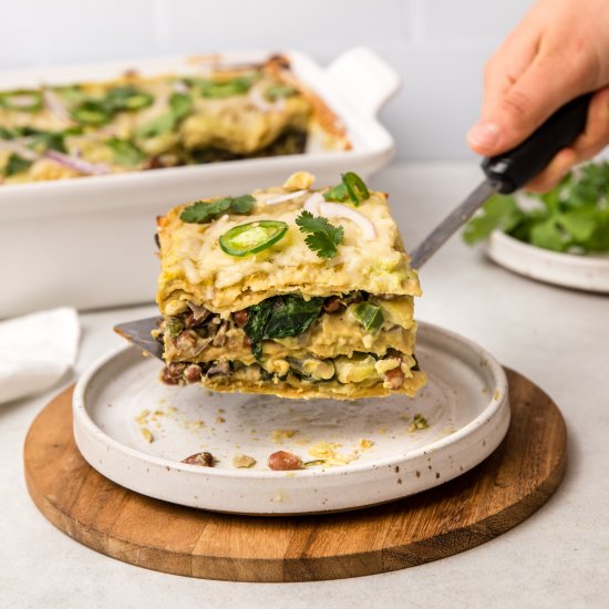 Creamy Green Enchilada Casserole