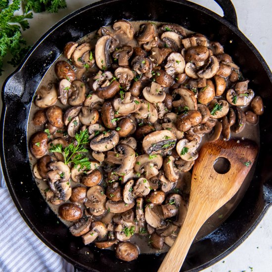 Sautéed Mushrooms for Steak