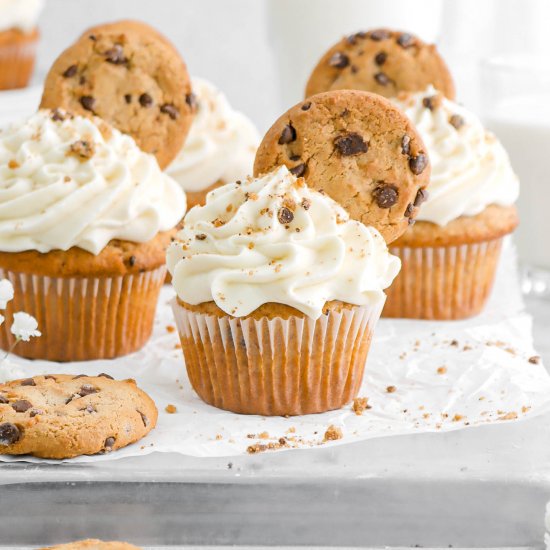 Chocolate Chip Cookie Cupcakes