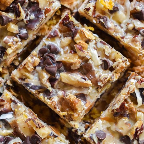 Less Sweet Magic Cookie Bars