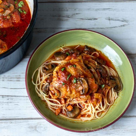 Dutch Oven Chicken Cacciatore