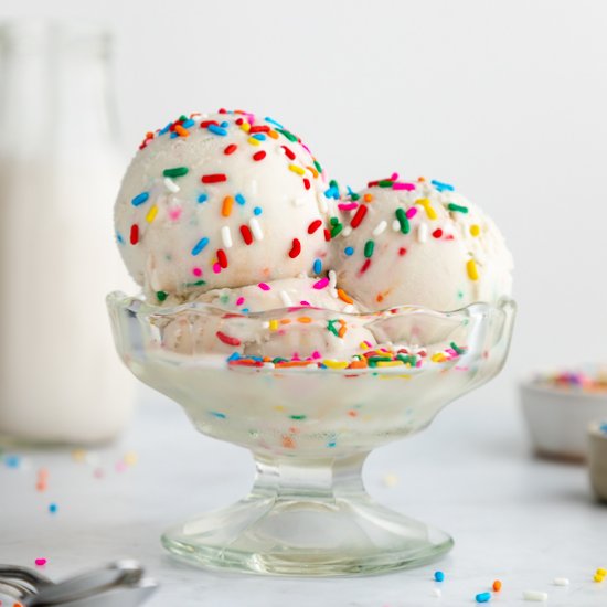 Vegan Cake Batter Ice Cream