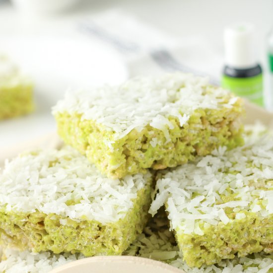 Pandan Rice Krispie Treats