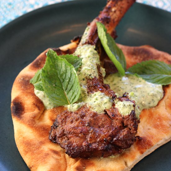 Vindaloo-spiced lamb lollipops