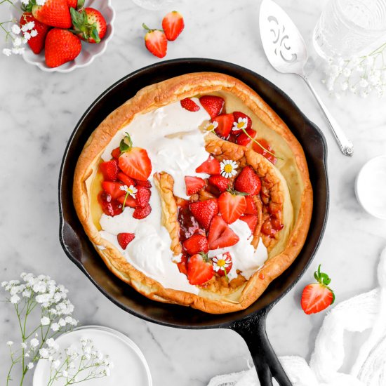 Strawberries and Cream Dutch Baby