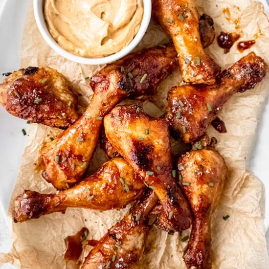 Baked Sticky Chicken Drumsticks