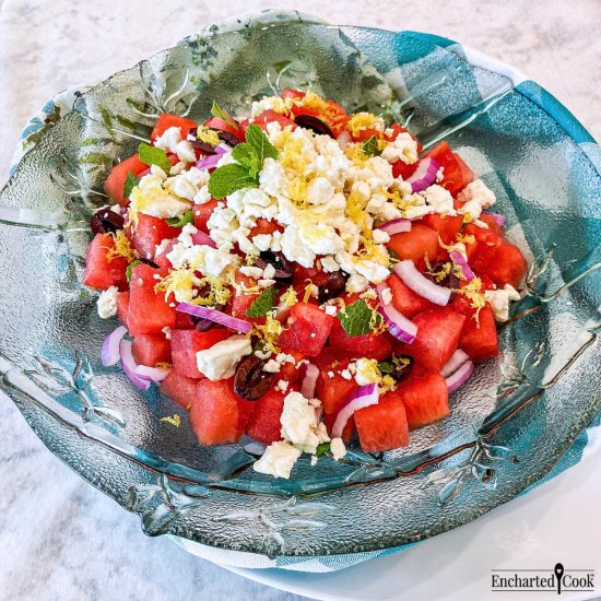 Watermelon Salad with Feta and Mint