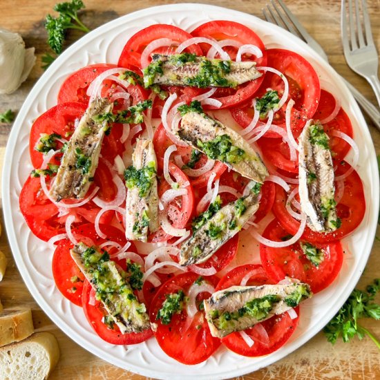 Spanish Tomato & Sardine Salad