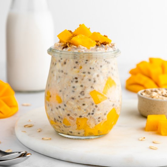 Mango Overnight Oats (Vegan & GF)