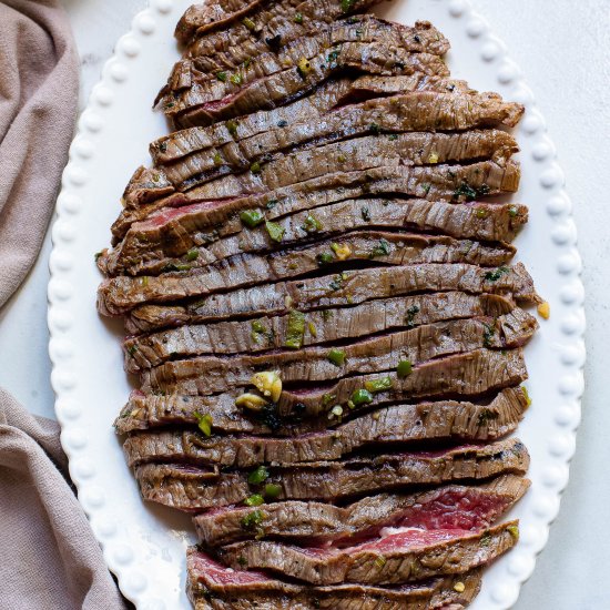 Orange Jalapeno Flat Iron Steak