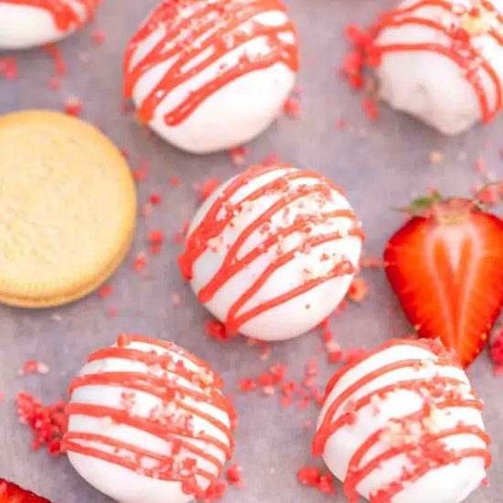 Strawberry Shortcake Truffles