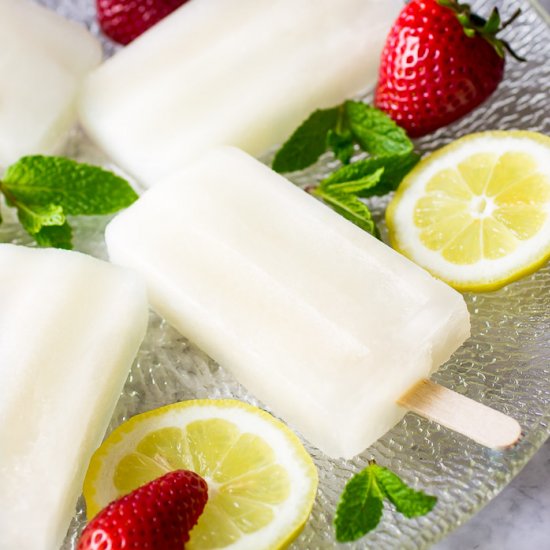 Easiest Lemonade Popsicles