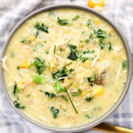 Sweet Corn and Chicken Soup