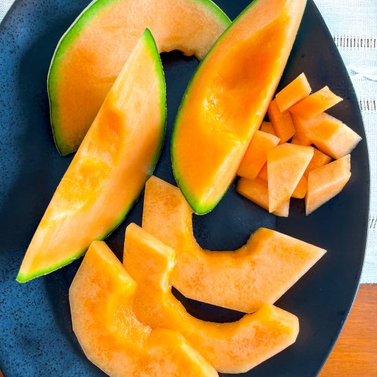 How to Cut a Cantaloupe (3 Ways!)