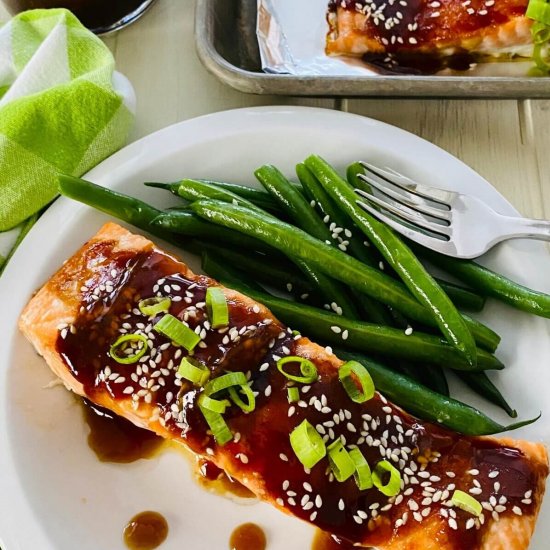 Baked Teriyaki Glazed Salmon