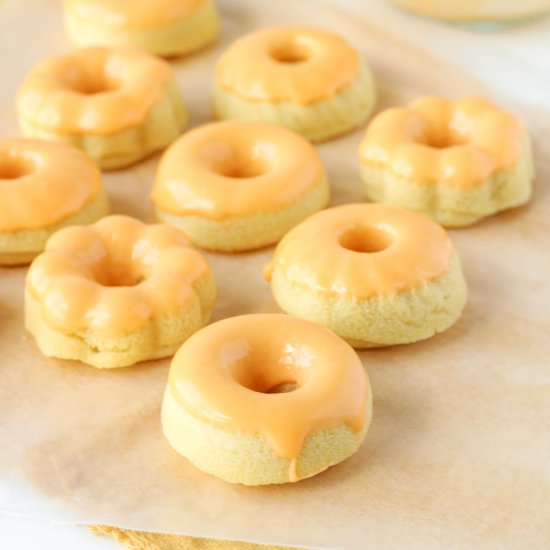 Ginger Donuts with a Mango Glaze