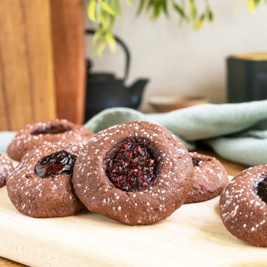 Chocolate with Raspberry Jam Cookie