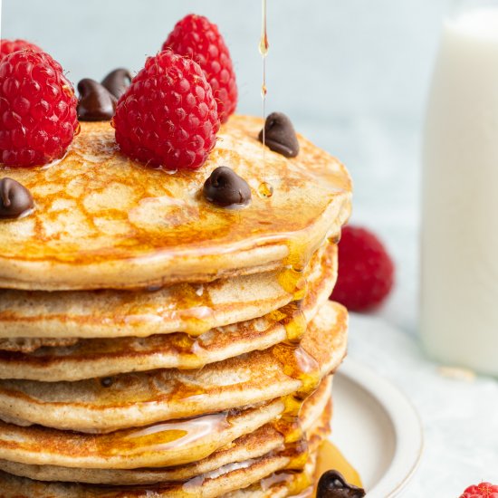 Chocolate Chip Protein Pancakes