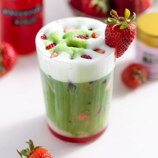 Iced Strawberry Matcha