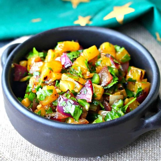 Grilled Pineapple & Red Onion Salsa