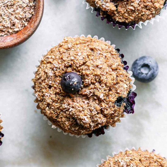 Vegan Blueberry Bran Muffins