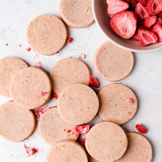 Strawberry Shortbread Cookies