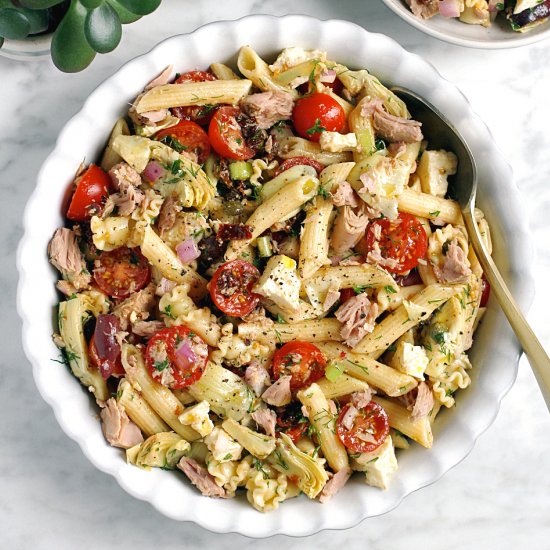 No-Mayo Tuna Pasta Salad