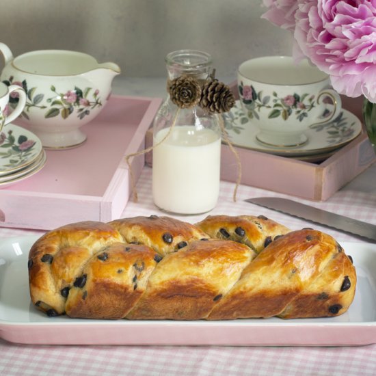 BRIOCHE TRENZADO DE CHOCOLATE