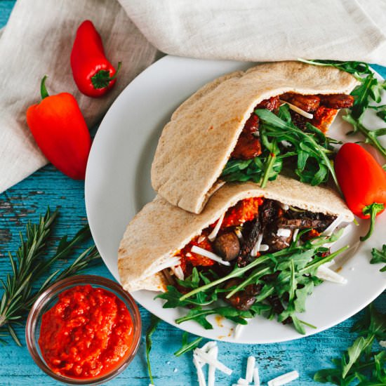 Vegan Chicken Pita Sandwiches