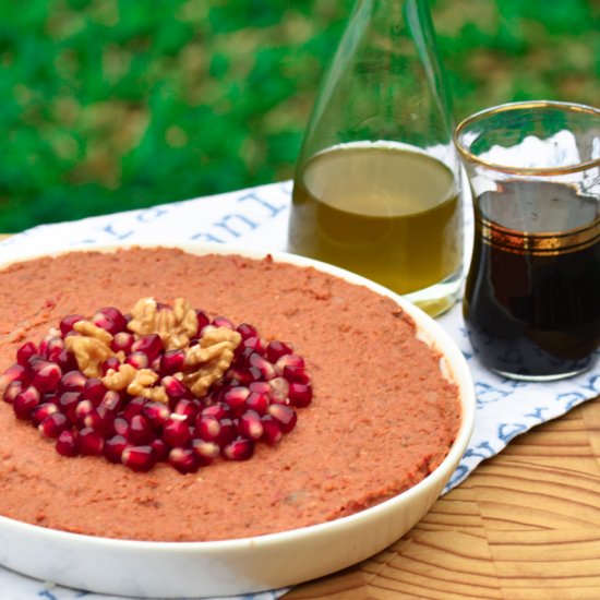 Muhammara Spread, Red Pepper and Wa