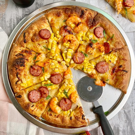 Shrimp Boil Pizza