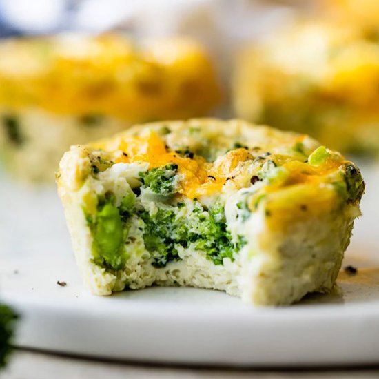 Broccoli and Cheese Egg Muffins