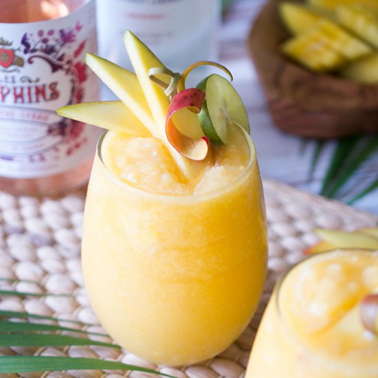 Tropical Coconut Frosé (with rum)