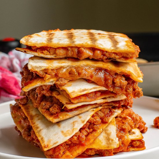 Sloppy Joe Quesadillas