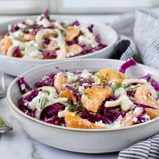 Fennel, Red Cabbage, & Citrus Salad